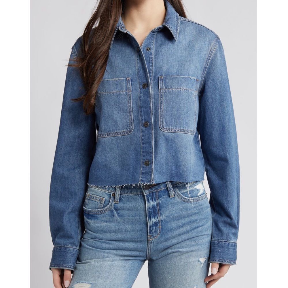 Hidden Denim Shirt Jacket